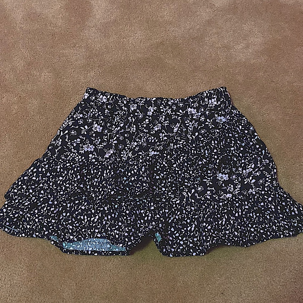 cute floral skirt with ruffles